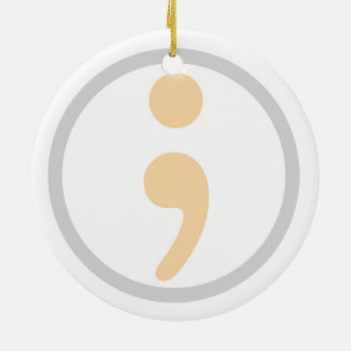 Life Worth Living Semi Colon kerstversiering Keramisch Ornament