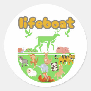 lifeboat ronde sticker