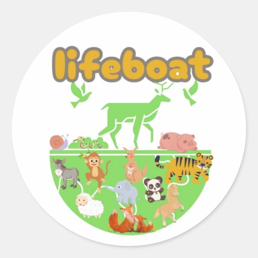 lifeboat ronde sticker (Voorkant)