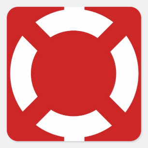 Lifebuoy Vierkante Sticker