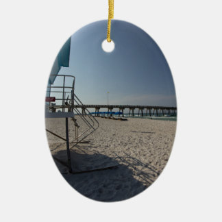 Lifeguard Tower bij Panama City Beach Pier Keramisch Ornament