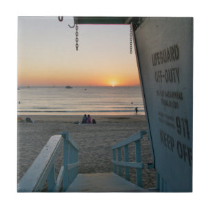 Lifeguard Tower bij Sunset Tegeltje