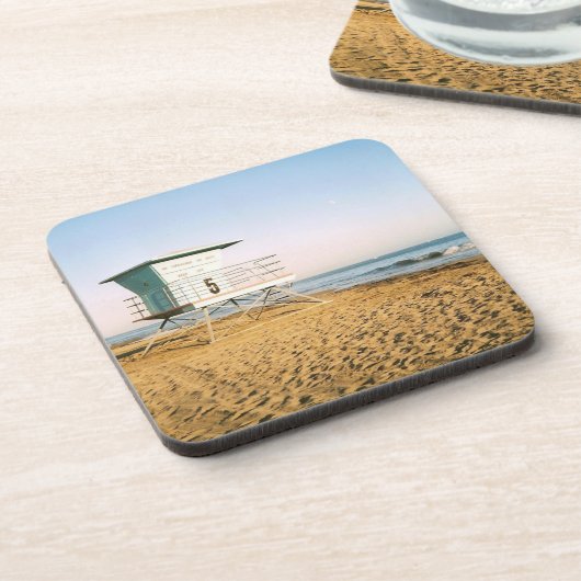 Lifeguard Tower in Santa Cruz Bier Onderzetter (Linkerzijde)