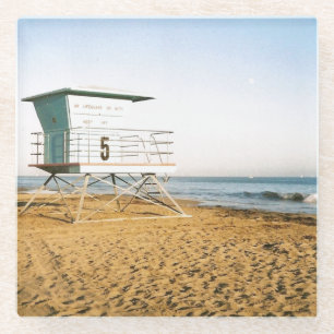 Lifeguard Tower in Santa Cruz Glazen Onderzetter