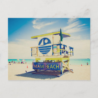 Lifeguard Tower | Zuidstrand, Miami, Fl Briefkaart