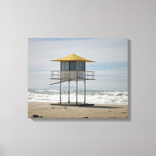 Lifeguards Hut Canvas Afdruk (Voorkant)