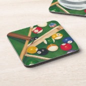 Lifelike Billiards Table met Balls en Chalk Bier Onderzetter (Linkerzijde)