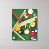 Lifelike Billiards Table met Balls en Chalk