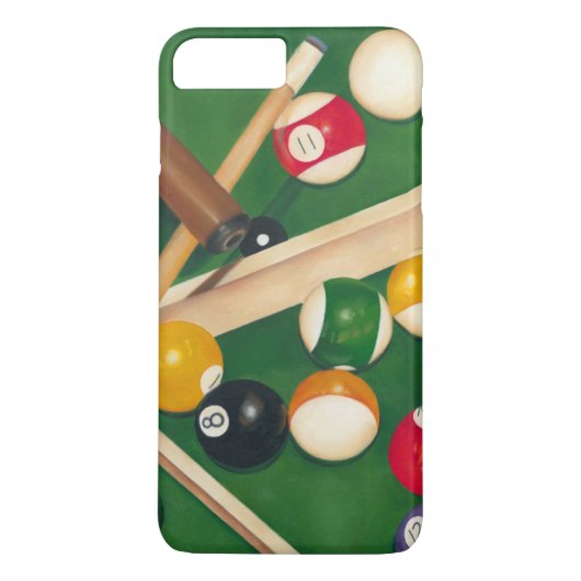 Lifelike Billiards Table met Balls en Chalk Case-Mate iPhone Case (Achterkant)