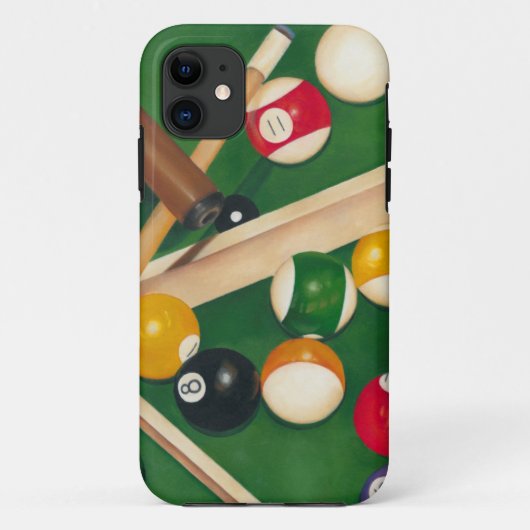 Lifelike Billiards Table met Balls en Chalk Case-Mate iPhone Case (Achterkant)