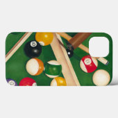 Lifelike Billiards Table met Balls en Chalk Case-Mate iPhone Case (Achterkant (horizontaal))