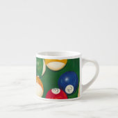 Lifelike Billiards Table met Balls en Chalk Espresso Kop (Rechts)