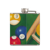 Lifelike Billiards Table met Balls en Chalk Heupfles (Achterkant)