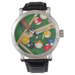 Lifelike Billiards Table met Balls en Chalk Horloge