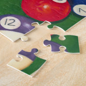 Lifelike Billiards Table met Balls en Chalk Legpuzzel (Zijkant)