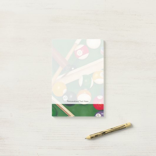 Lifelike Billiards Table met Balls en Chalk Post-it® Notes (Op bureau)