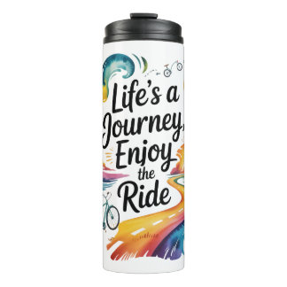 Life's a Journey Geniet van de Ride Inspirerend De Thermosbeker