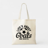 Life's About Goals And Assists Tote Bag (Achterkant)