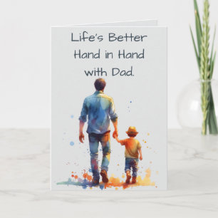 Life's Better Hand In Hand Met Papa Gelukkige Verj Kaart