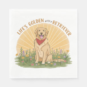 Life's Golden met een Retriever Schattige - Golden Servet