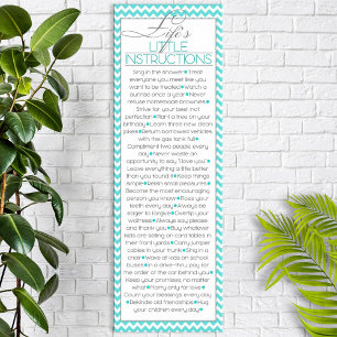Lifes Little Instructions (aqua) Poster