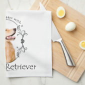 Lifes Meilleure serviette de cuisine dorée (Quart Plié)