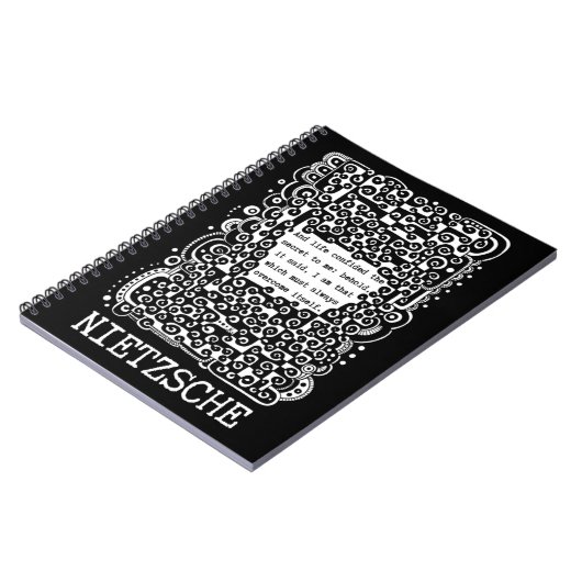 Lifes SECRET quote van Nietzsche Notitieboek (Linkerzijde)