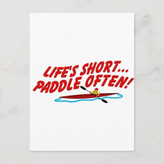 Lifes Short Paddle Vaak Briefkaart