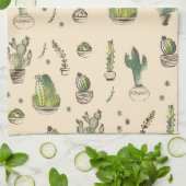 Life's Succulents Cacti Planten Pattern Theedoek (Gevouwen)