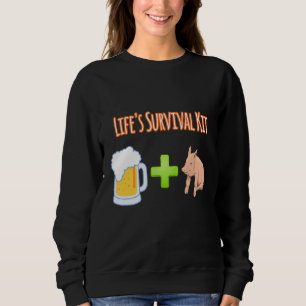 Life's Survival Kit Beer Plus Pigs Design Trui