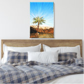 Life's Sustaining Palm Tree - Vinyl Fotobehang Canvas Afdruk (Insitu (Slaapkamer))