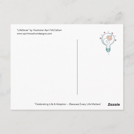 LifeSaver Briefkaart van April McCallum (Achterkant)