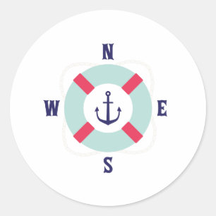 Lifesaver Compass Ronde Sticker