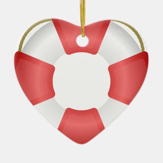 Lifesaver Ring Keramisch Ornament (Voorkant)
