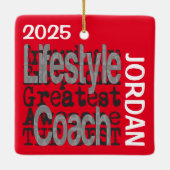 Lifestyle Coach Buitengewoon CUSTOM Keramisch Ornament (Achterkant)