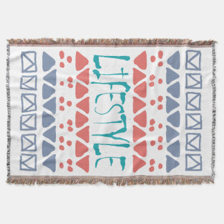 LIFESTYLE – Kleurrijk geometrisch stampatroon Deken