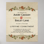 Lifetime Commitment Weduwcertificaat Poster (Voorkant)