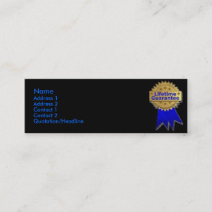 Lifetime Guarantee-profielkaart Mini Visitekaartje