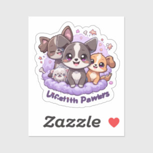 Lifetith Pawers Vinyl Schattige Puppy Dog Pack Dec Sticker