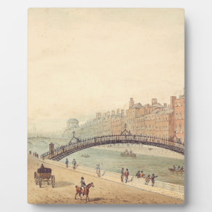 Liffey Bridge in Dublin door Samuel Frederick Broc Fotoplaat