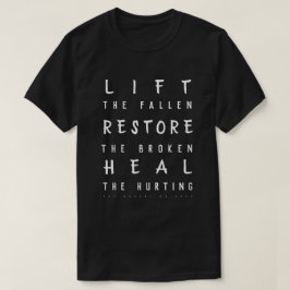 Lift de slachtoffers (donker) t-shirt