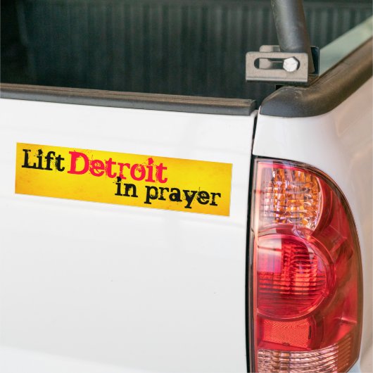 Lift Detroit in Prayer Bumpersticker (Op Truck)