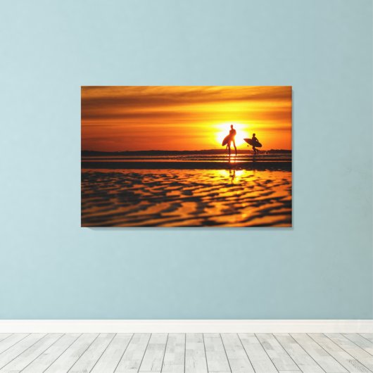 Lift een Beach! Canvas Afdruk (Insitu (Houten vloer))