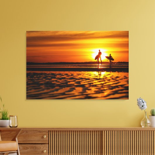 Lift een Beach! Canvas Afdruk (Insitu (Woonkamer))