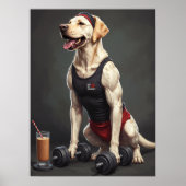 Lift, Fetch, Repeat: Gym Bro Goals Poster (Voorkant)