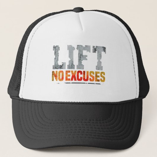 LIFT GEEN EXCUSES GYM TRAINING TRUCKER PET (Voorkant)