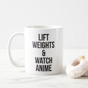 Lift gewichten en horloge anime - Inspirerend spor Koffiemok