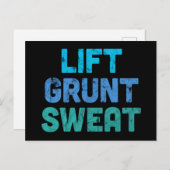 Lift Grunt Sweat Bodybuilder Gym Exercise Briefkaart (Voorkant / Achterkant)