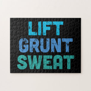 Lift Grunt Sweat Bodybuilder Gym Exercise Legpuzzel