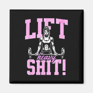 Lift Heavy 1 Funny Gym Workout T-shirt Powerliftin Magneet